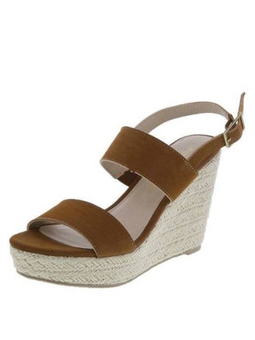 Womens Espadrille Wedge Sandals 11 Montego Bay Brown Whimsy Platform Fx Leather